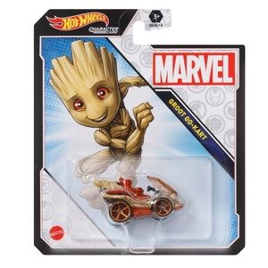 🆕 Hot Wheels Marvel Groot Go-Kart Character Cars Mattel Comic 3+